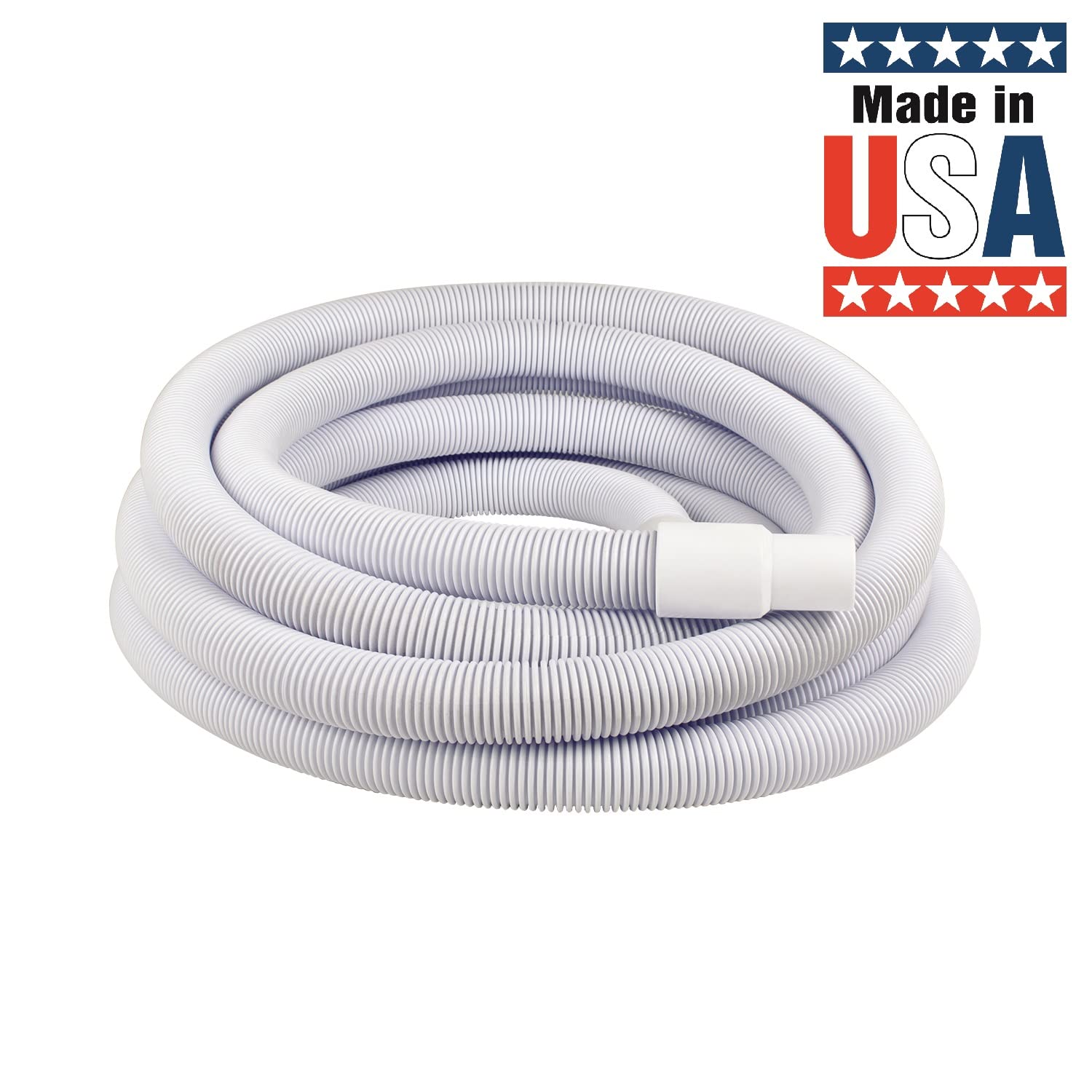 UV-protected hose material supports long outdoor use in sunny pools.