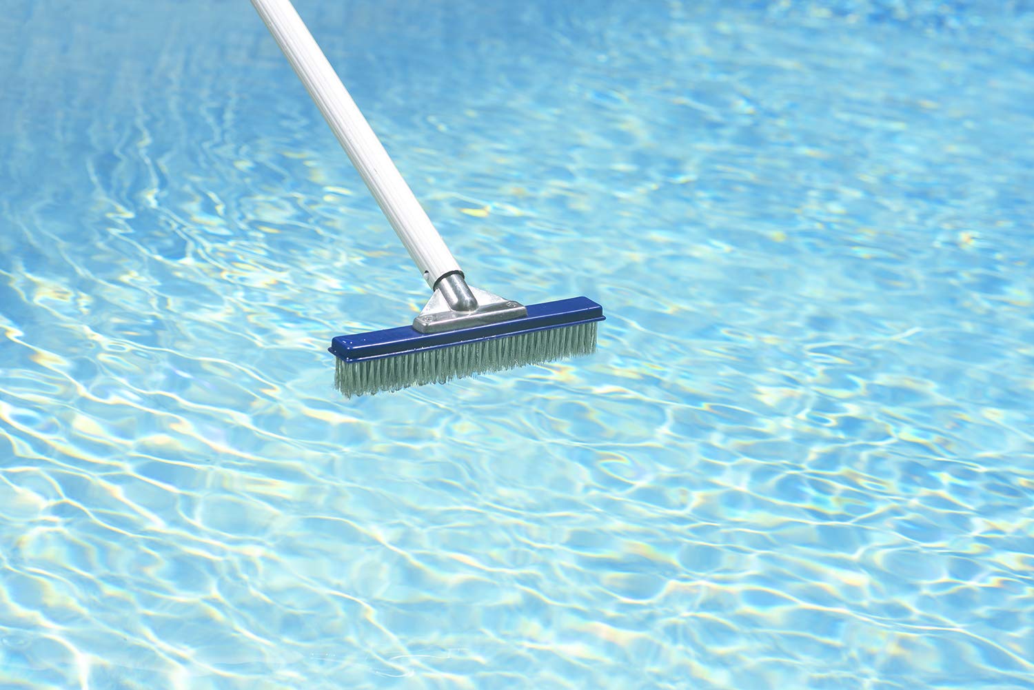 Poolmaster algae brush with heavy duty aluminum back for tough scrubbing