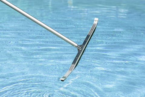 Poolmaster aluminum back provides durable support for heavy duty cleaning