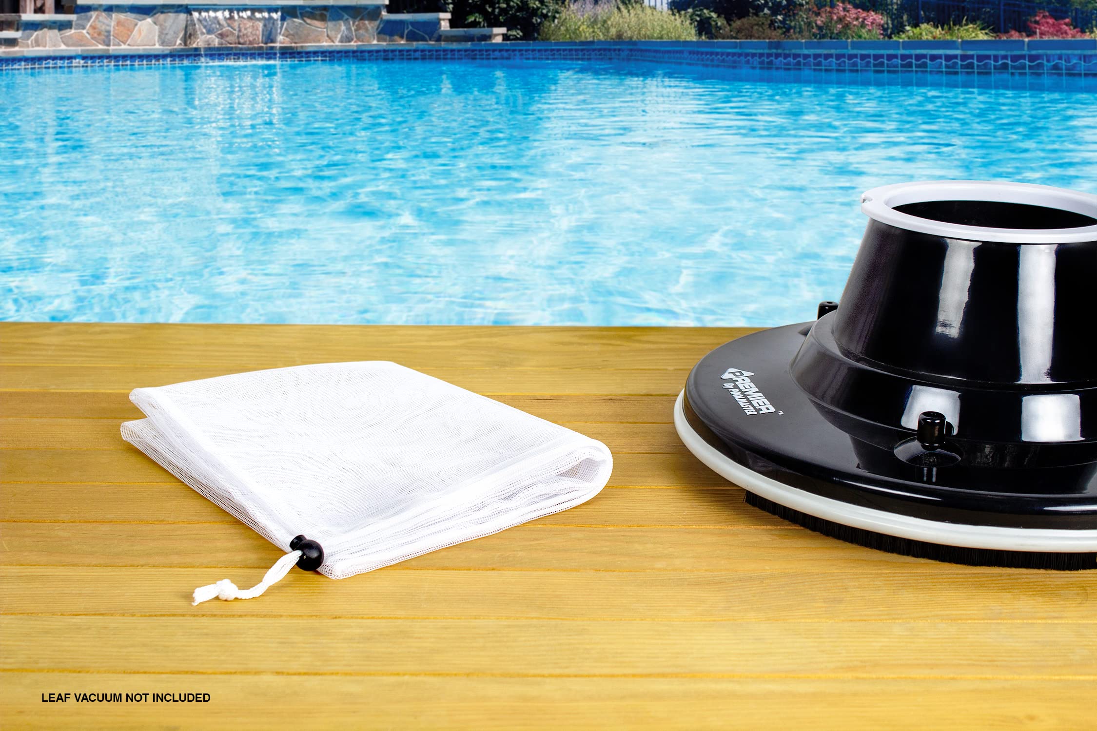 Poolmaster mesh bag with dimensions 3.75W x 6.5H x 20.5D for ample debris capacity