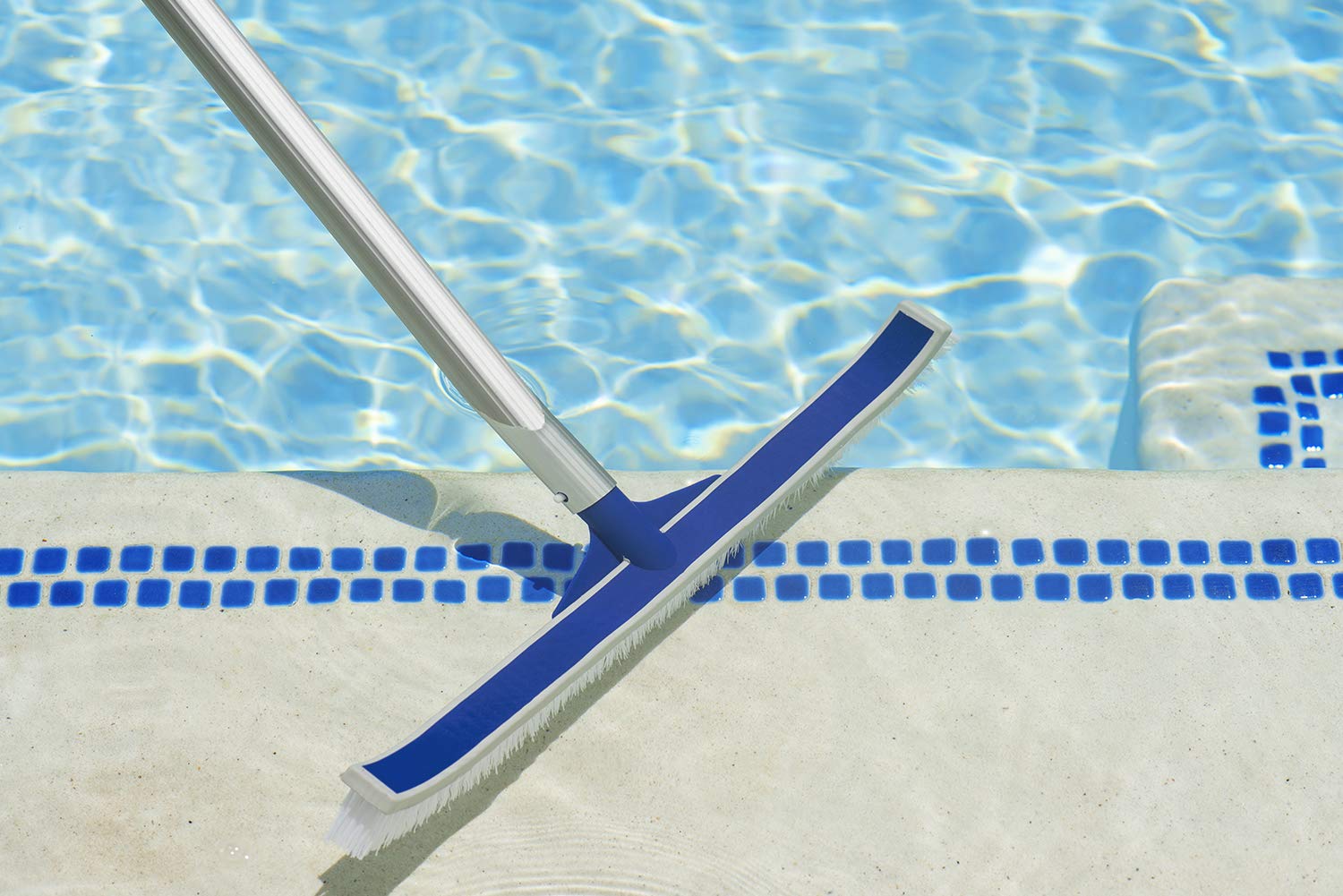 Poolmaster easy clip adapter enables quick brush setup