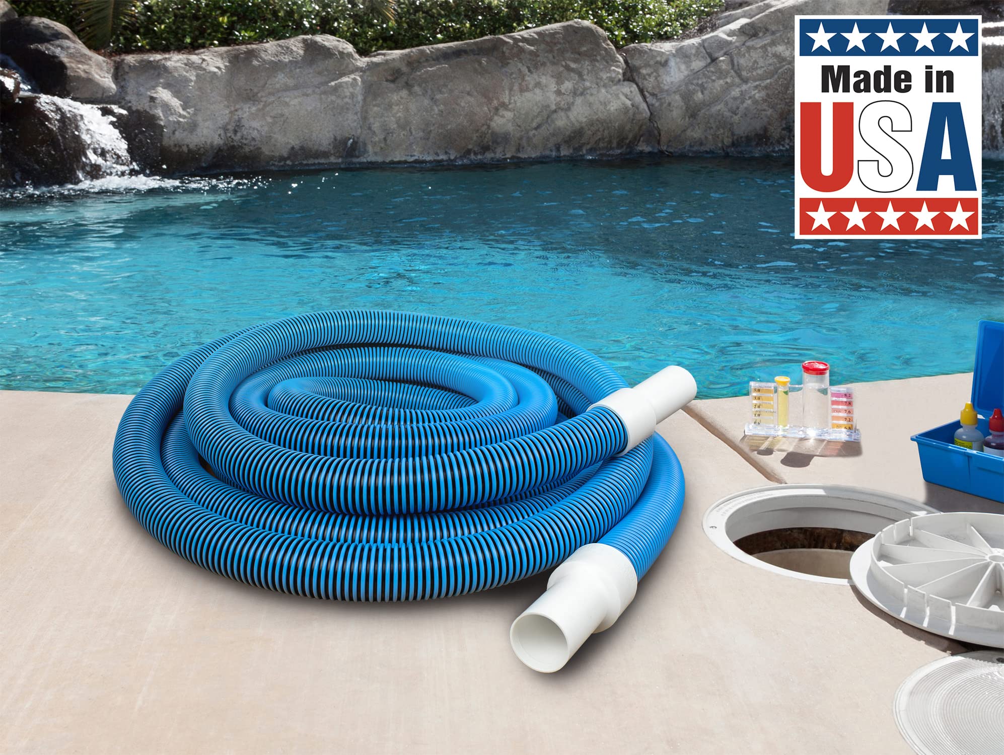 Poolmaster heavy-duty spiral-wound hose for strong water flow