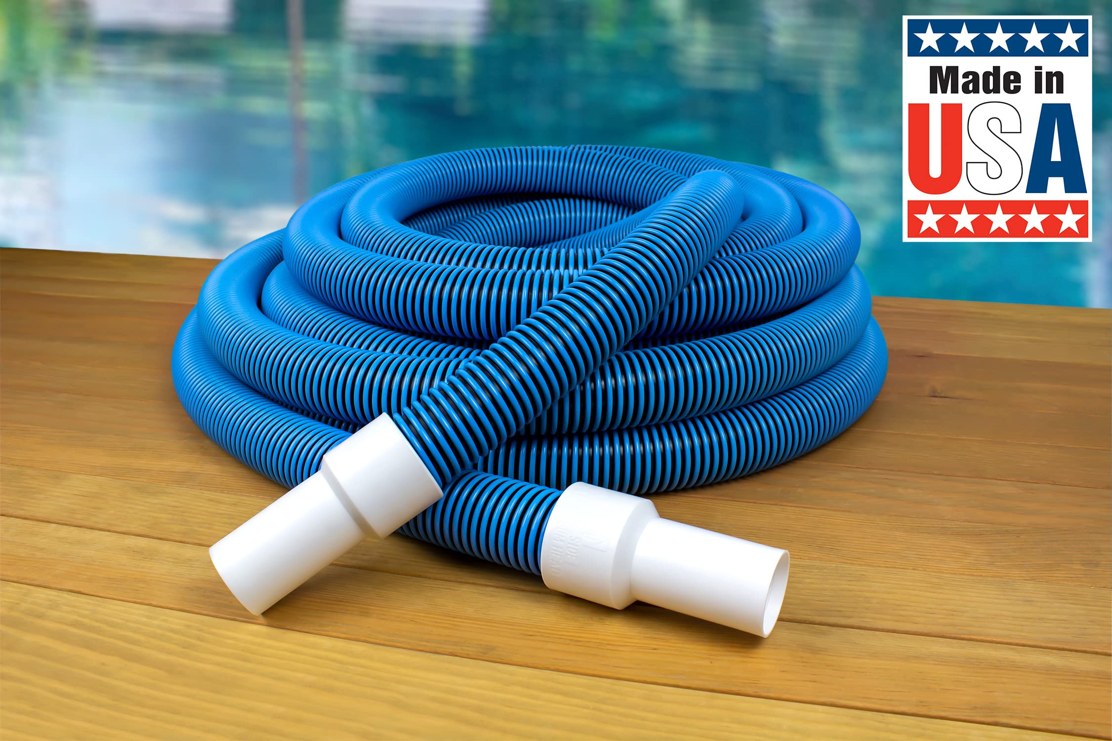 Poolmaster non-swivel end connects to skimmer or vacuum inlet