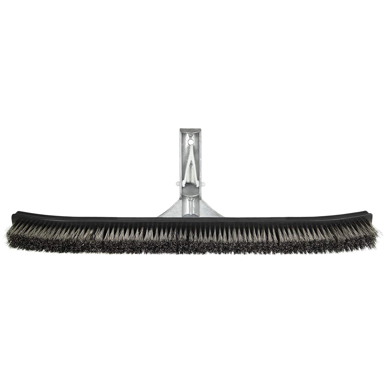 Poolmaster stainless bristles aggressively remove algae buildup