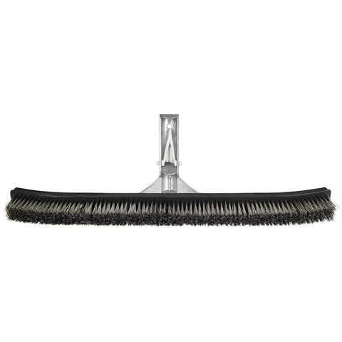 Poolmaster stainless bristles aggressively remove algae buildup