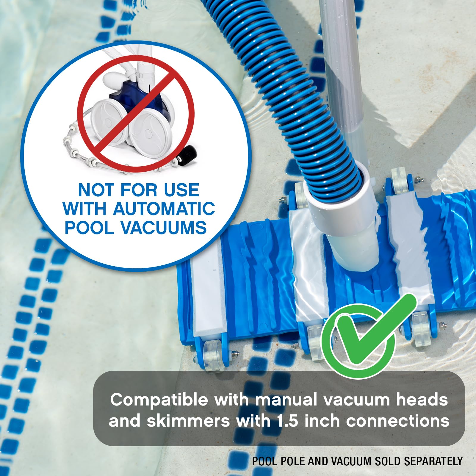 Poolmaster hose swivel cuff end prevents tangles during use