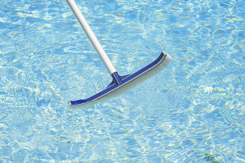 Poolmaster wide 18-inch brush head covers large pool surfaces