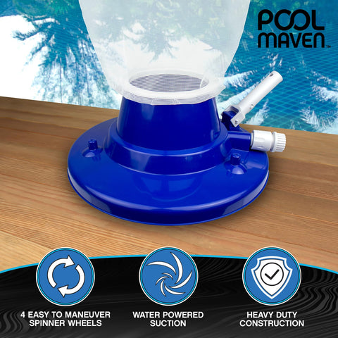 Poolmaven ABS swivel handle with quick-connect fits standard hoses.