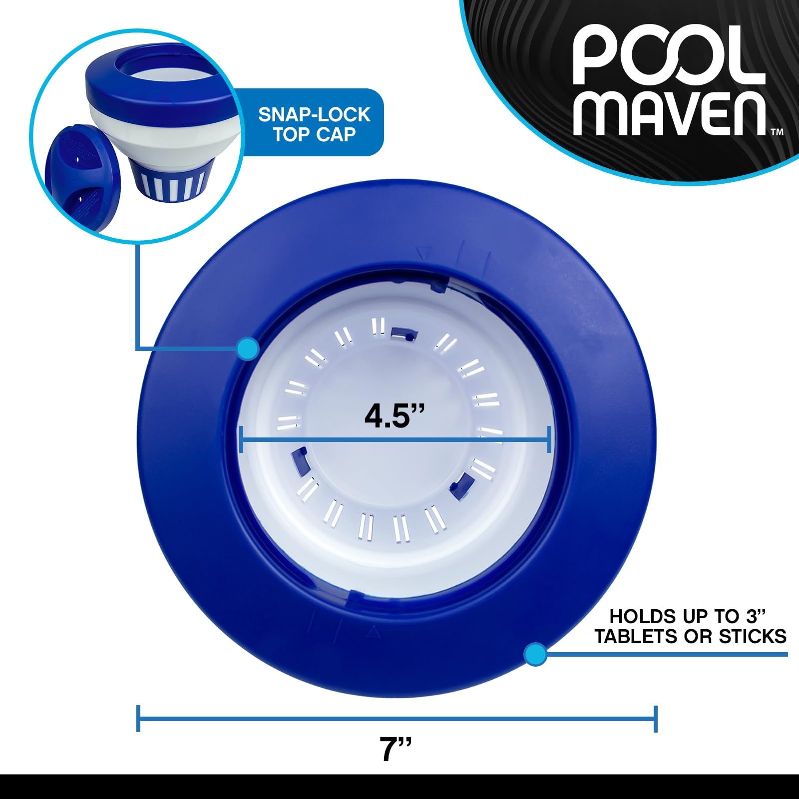 Poolmaven compatible with bromine tablets for flexible sanitation options