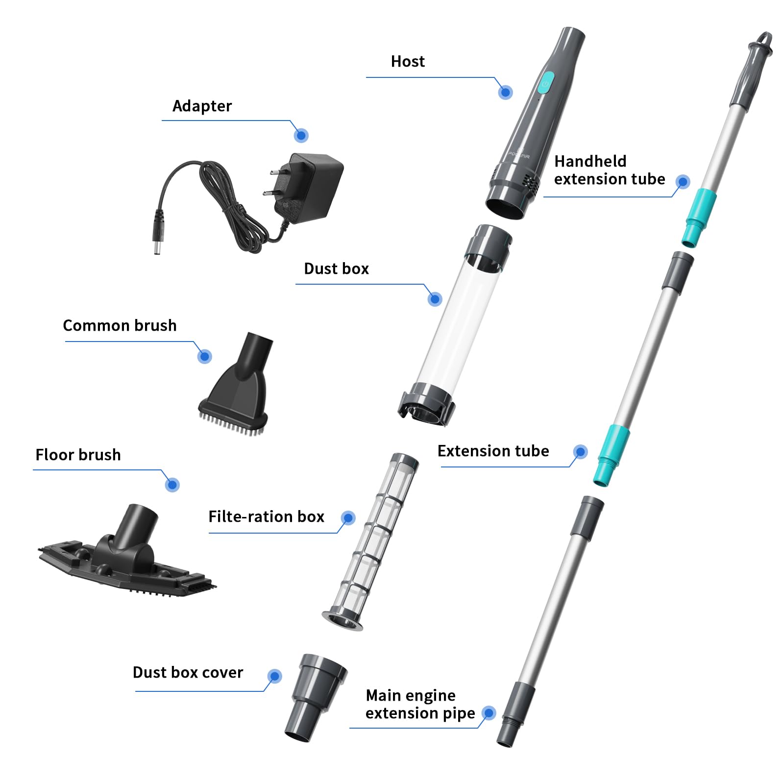 PoolMr Handheld Spa Vacuum works from 32 to 104 degrees Fahrenheit