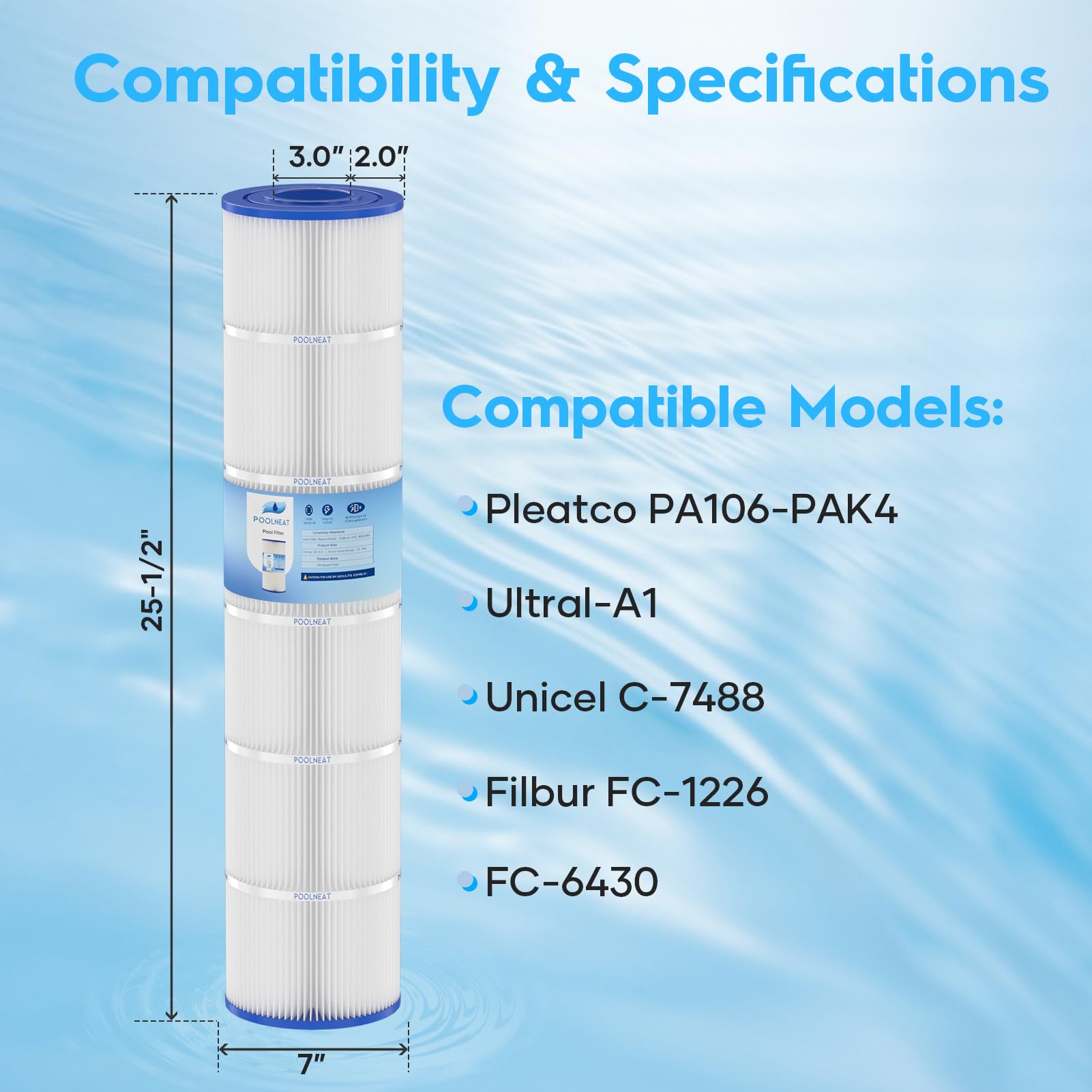 PoolNeat trilobal fiber media enhances filtration efficiency