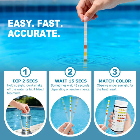 Pooloob salt-testing pad on strip for saltwater systems