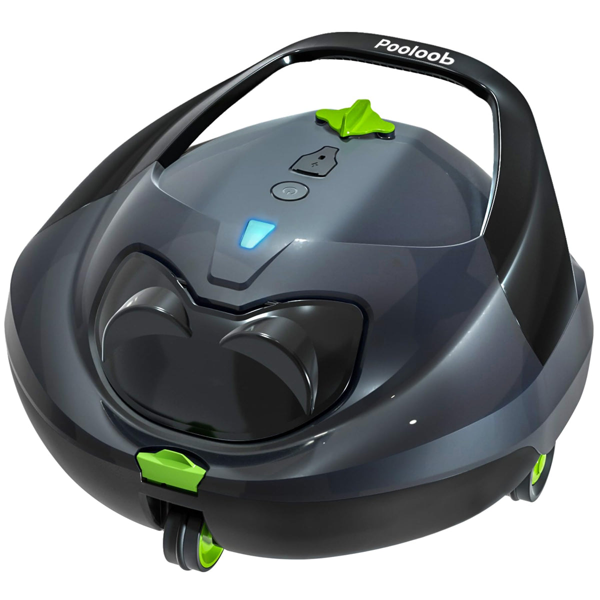 Pooloob PF1 cleaner in pool showing cordless cleaning for daily use