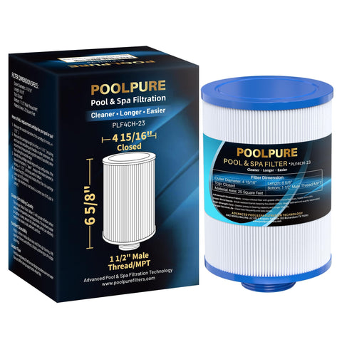 POOLPURE 4CH-23 spa filter cartridge for clearer water and easy maintenance