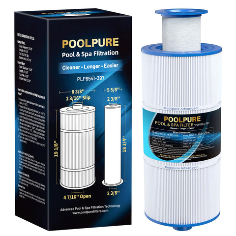PoolPure 6541-397 spa filter outer 6473-165 for durable filtration and fit