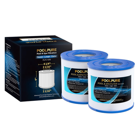 POOLPURE C-4310 spa filter front view, compact and easy to replace
