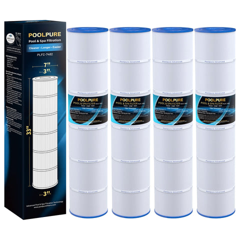 POOLPURE C-7482 filter cartridge, 33-inch length, for clear pool water and broad compatibility.