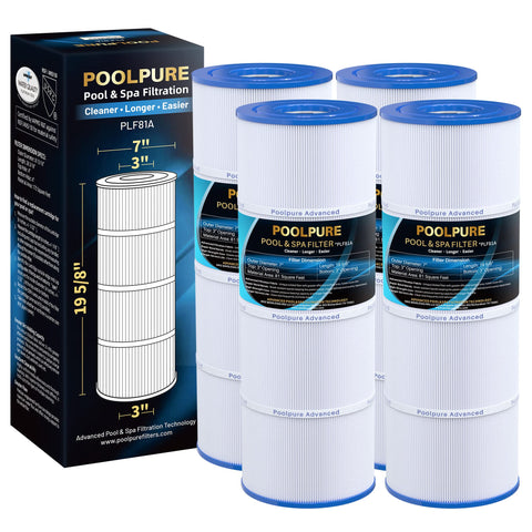 PoolPure CX580XRE cartridge assembly showing sturdy construction for long-lasting pool filtration.