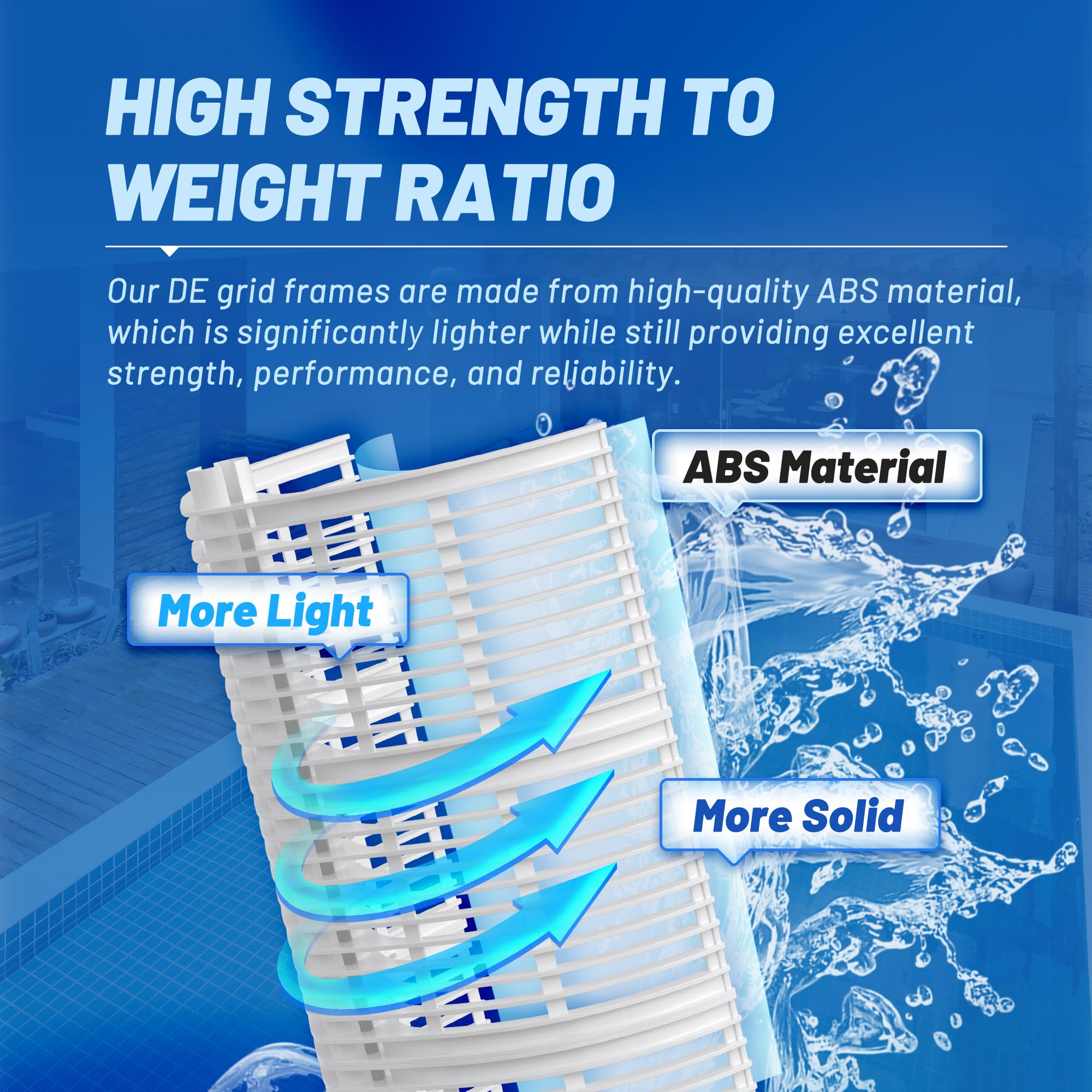 PoolPure FS-2003 compatibility note indicates broad support for DE filters