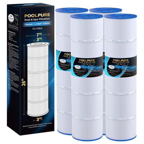POOLPURE PCC105-PAK4 length-26-inches for precise fit and easy installation.