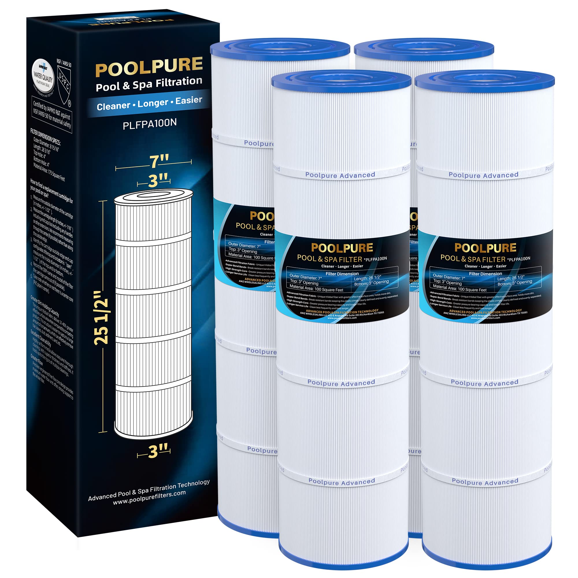 POOLPURE PLFPA100N compatibility with popular filter models for easy replacement.