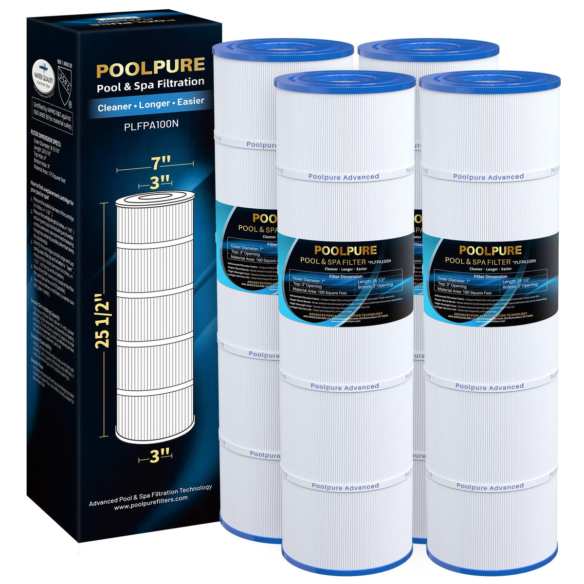 POOLPURE PLFPA100N compatibility with popular filter models for easy replacement.