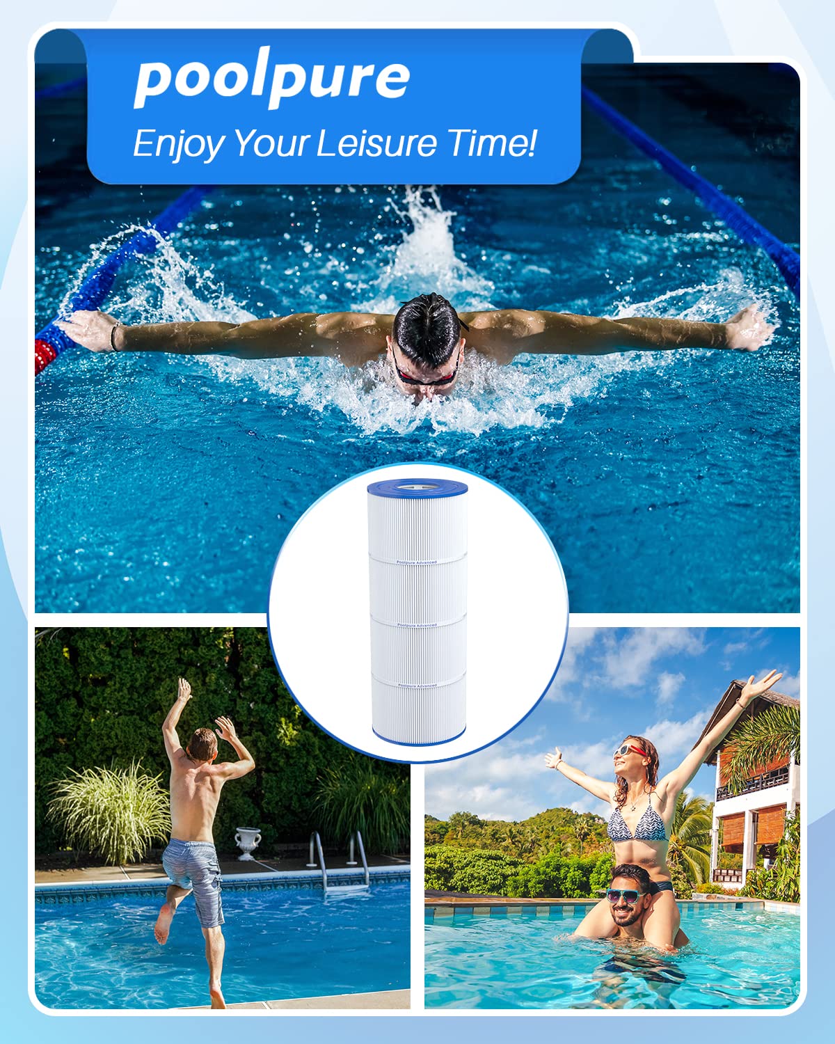 Poolpure PLFPJANCS100 compatibility chart shows OEM models supported.