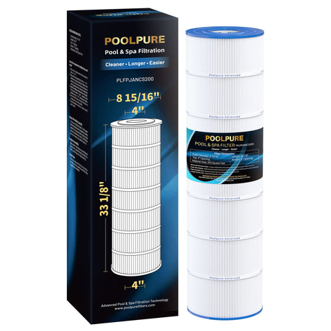 POOLPURE PLFPJANCS200 cartridge top view for clean water