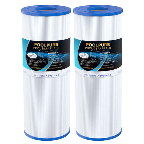 POOLPURE PLFPRB25-IN front view, ready-to-install spa filter for quick clean water.