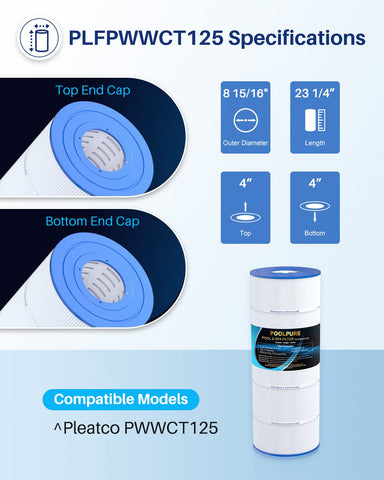 POOLPURE PLFPWWCT125 compatibility chart helps identify the right model quickly.