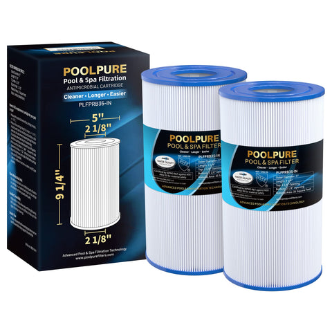 POOLPURE PRB35-IN spa filter front view highlights sturdy build for clean water