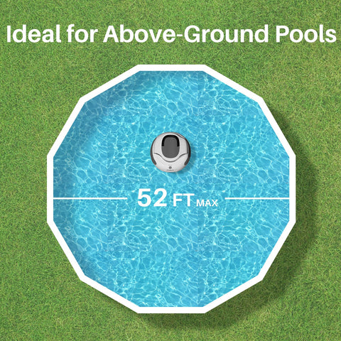 PoolPure self-parking dock showing automatic edge docking after cleaning