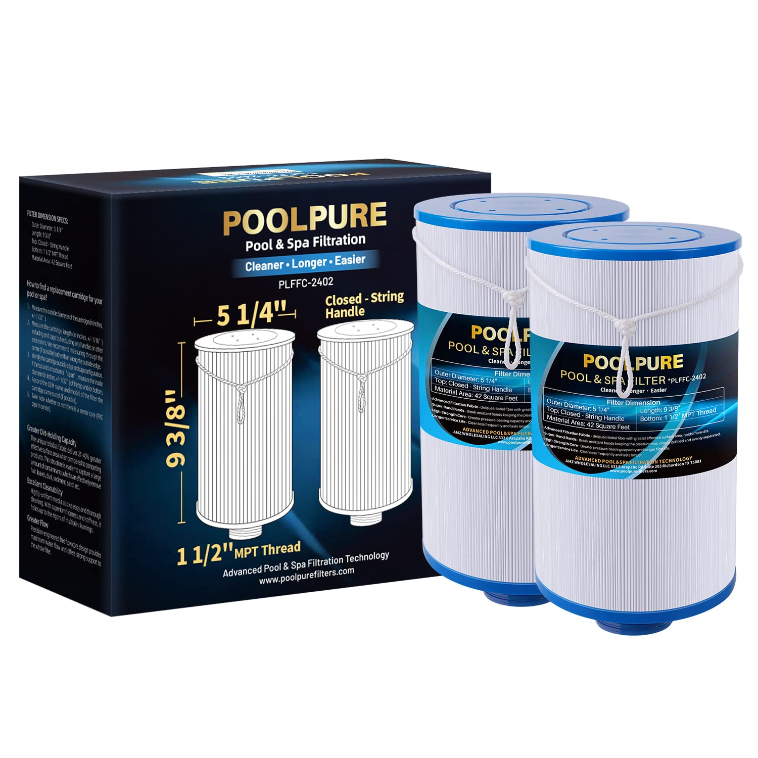 POOLPURE spa filter with NSF/ANSI 50 certification ensures trusted purity.