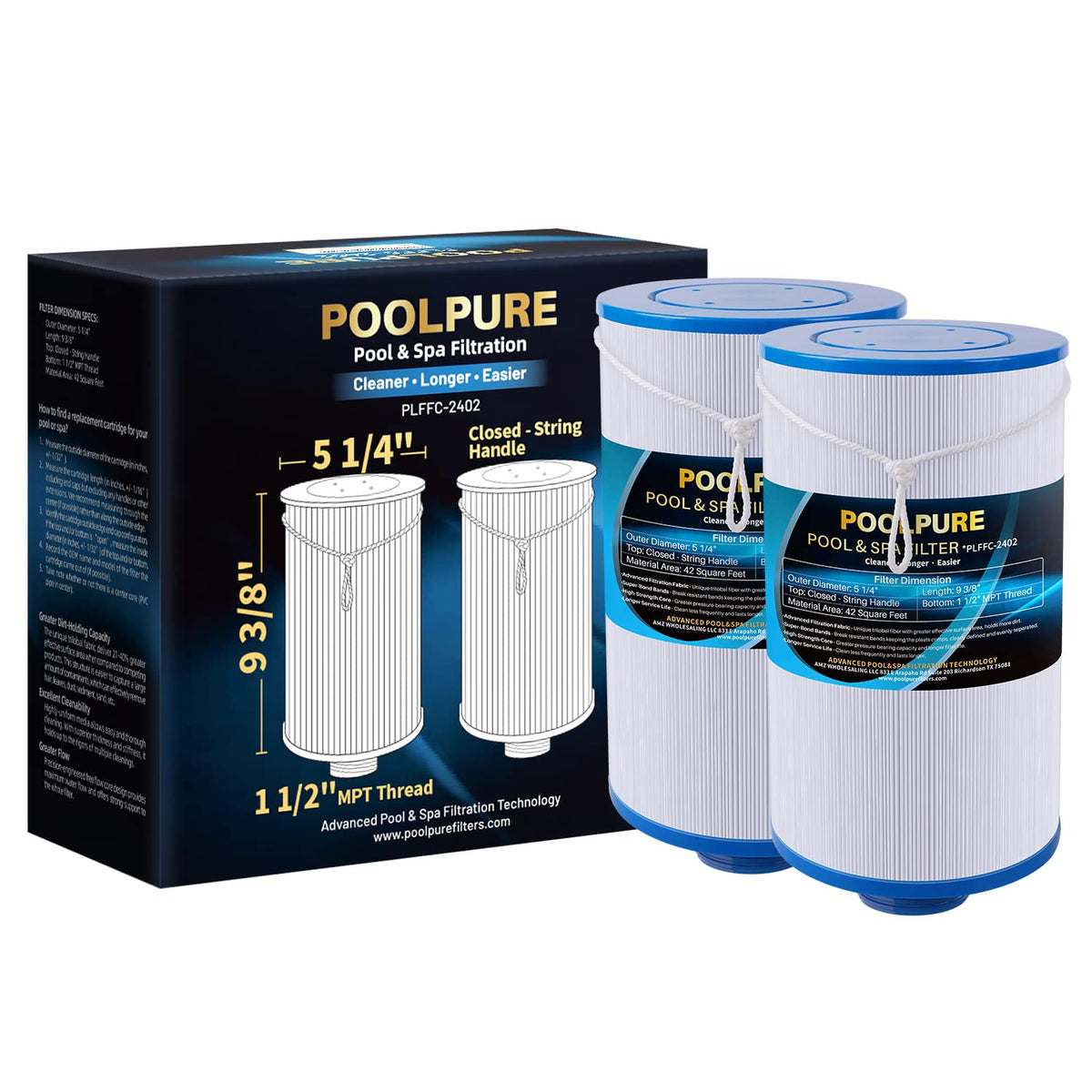 POOLPURE spa filter with NSF/ANSI 50 certification ensures trusted purity.