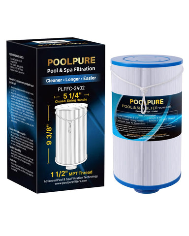 POOLPURE spa filter compatibility chart shows broad replacement options for brands