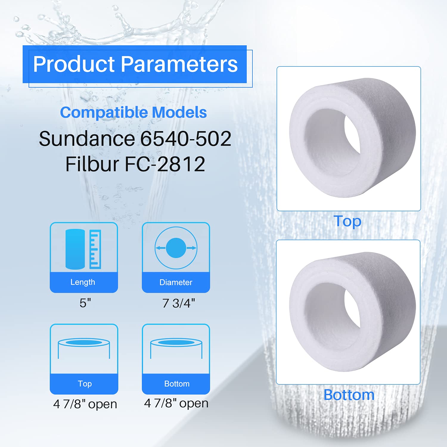 POOLPURE spa filter dirt-locking technology image shows debris capture for clearer spa water.