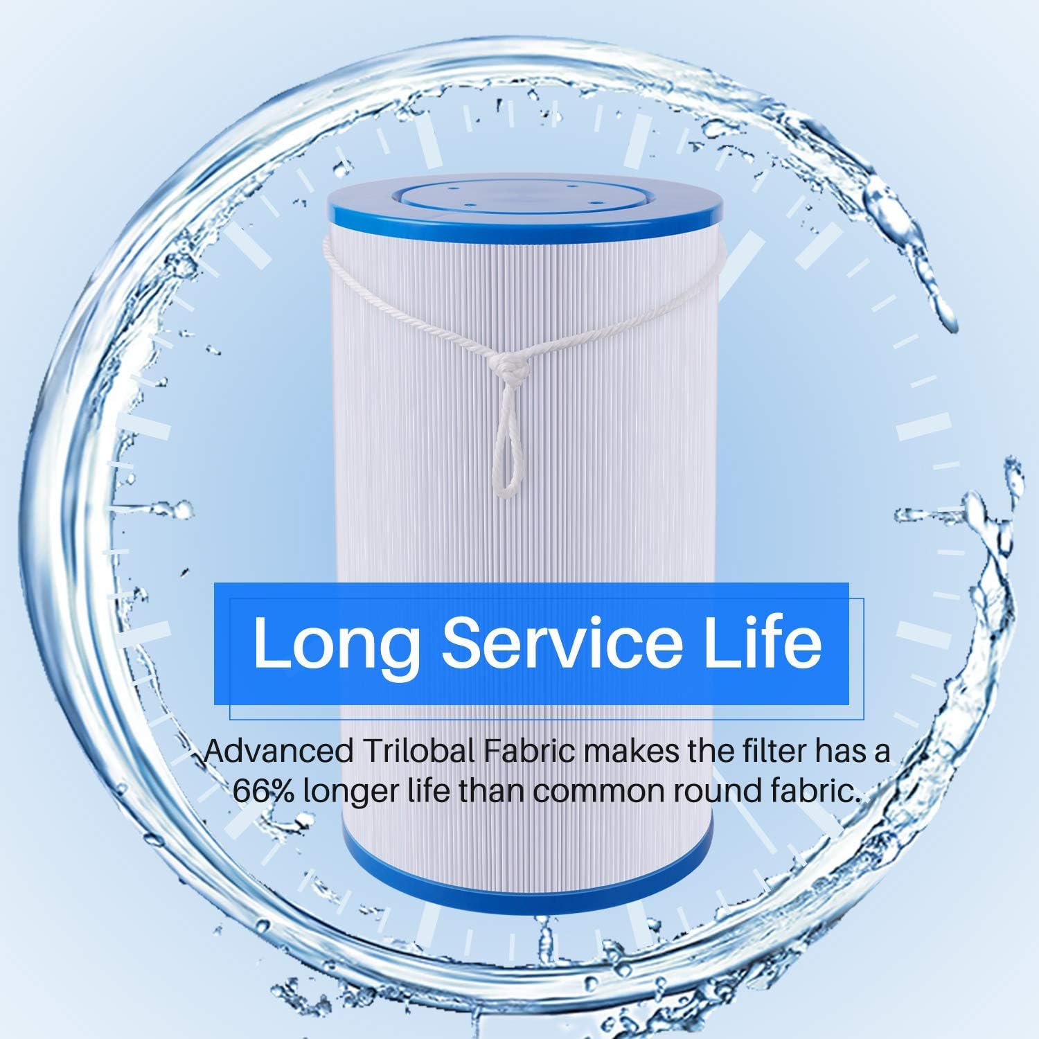 POOLPURE spa filter cleaning ease demonstrates quick rinse to maintain performance