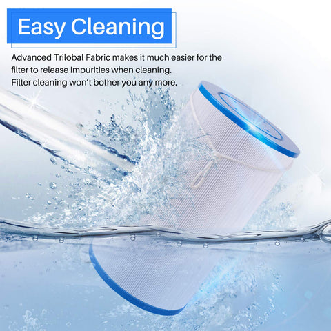 POOLPURE spa filter length 9-3/8 inches for precise fit.