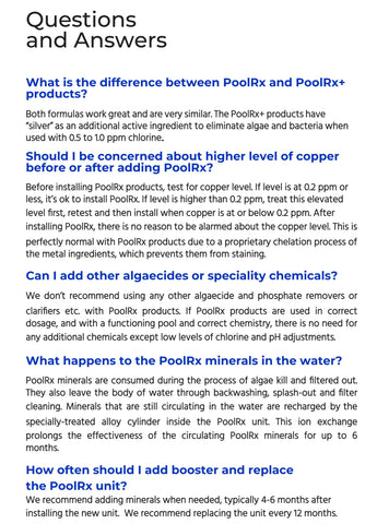 PoolRx annual replacement keeps consistent algae control