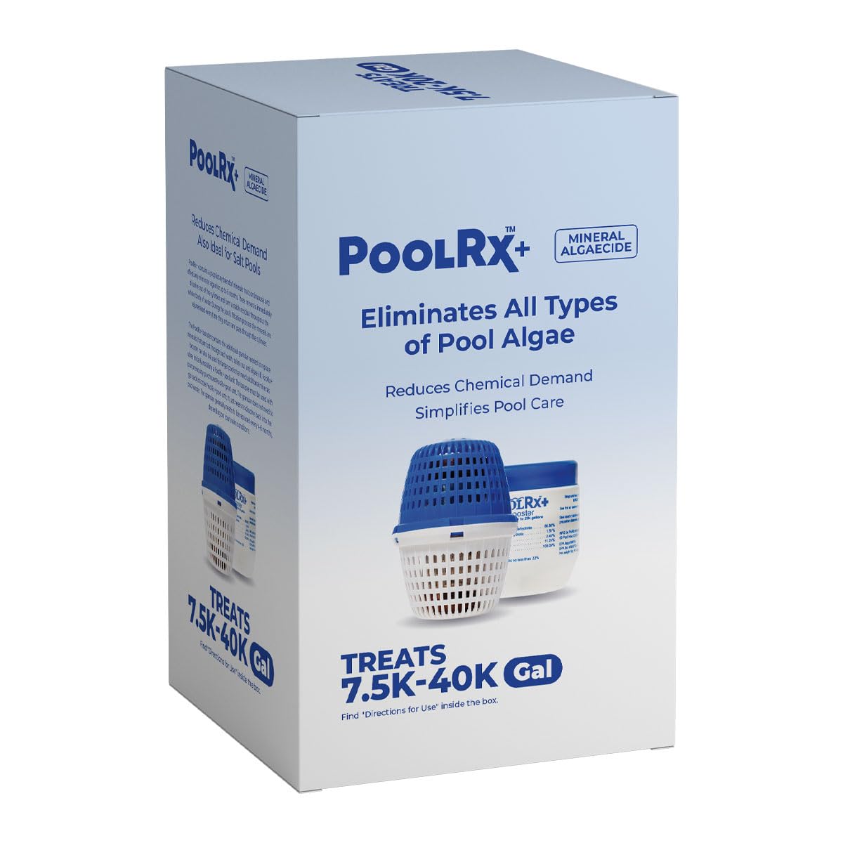 PoolRx blue/white unit for algae protection in mid-size pools