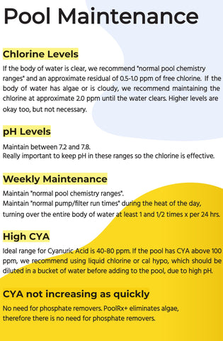Clear pool water glistening after Pool RX+ treatment
