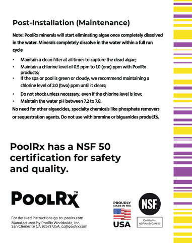 PoolRx+ spa unit designed for simple installation in 100-400 gallon systems.
