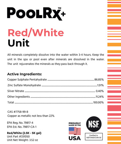 PoolRx+ EPA registered and NSF ANSI 50 certified.