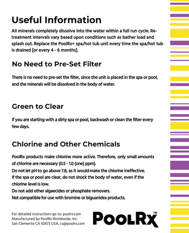PoolRx+ reduces chemical demand for easier spa maintenance.