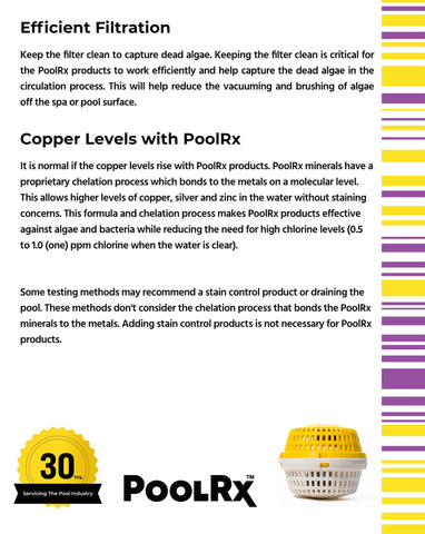 PoolRx+ promotes clearer spa water and easier upkeep.