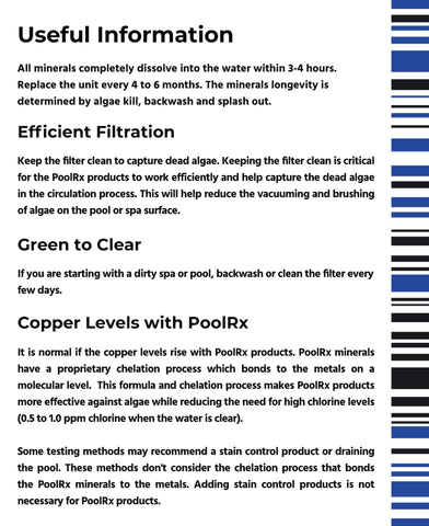 Dosed directly into pool per guidelines for easy application