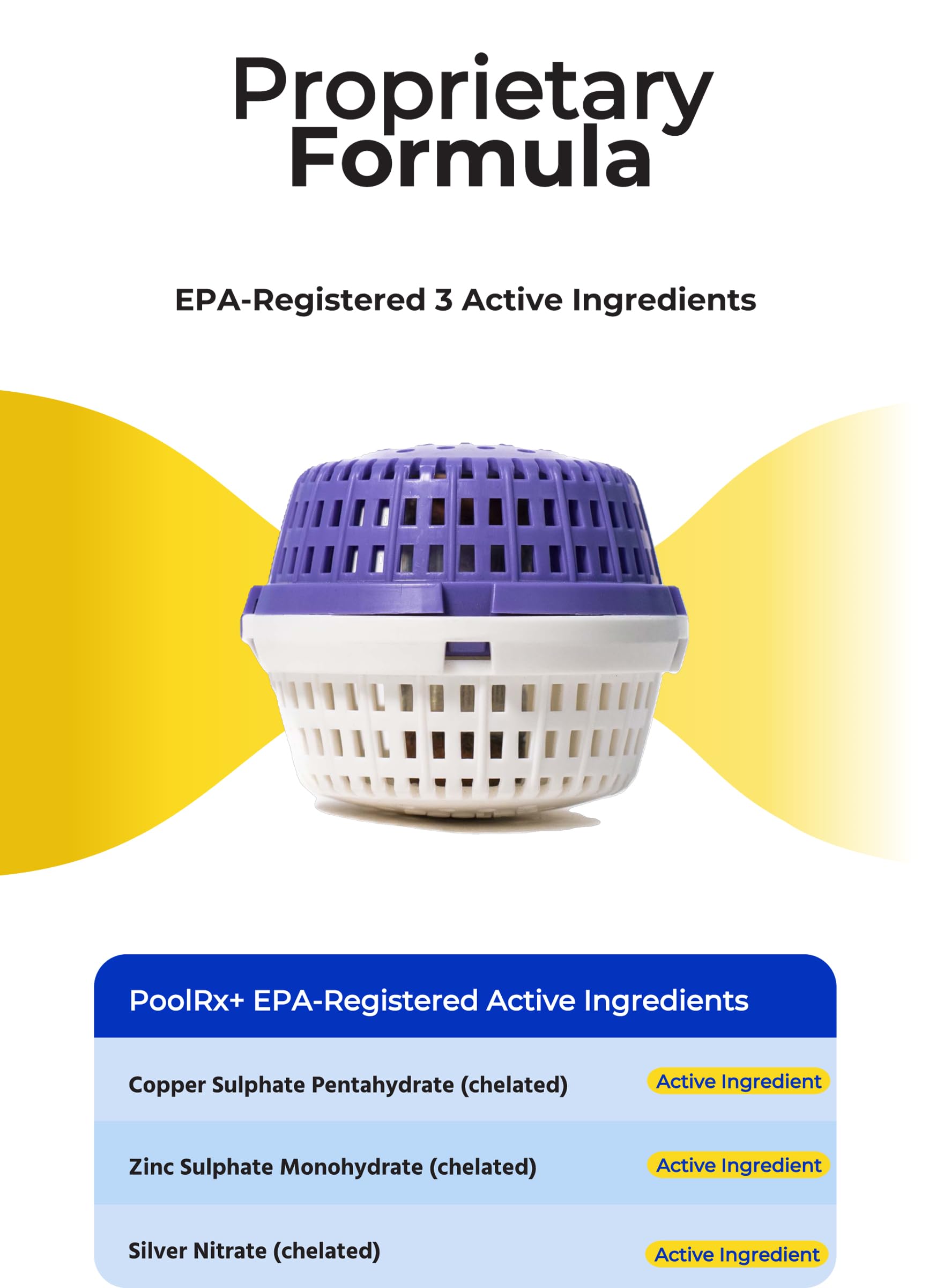 PoolRX+ spa Unit algae elimination supports crystal-clear water and smooth spa surfaces.