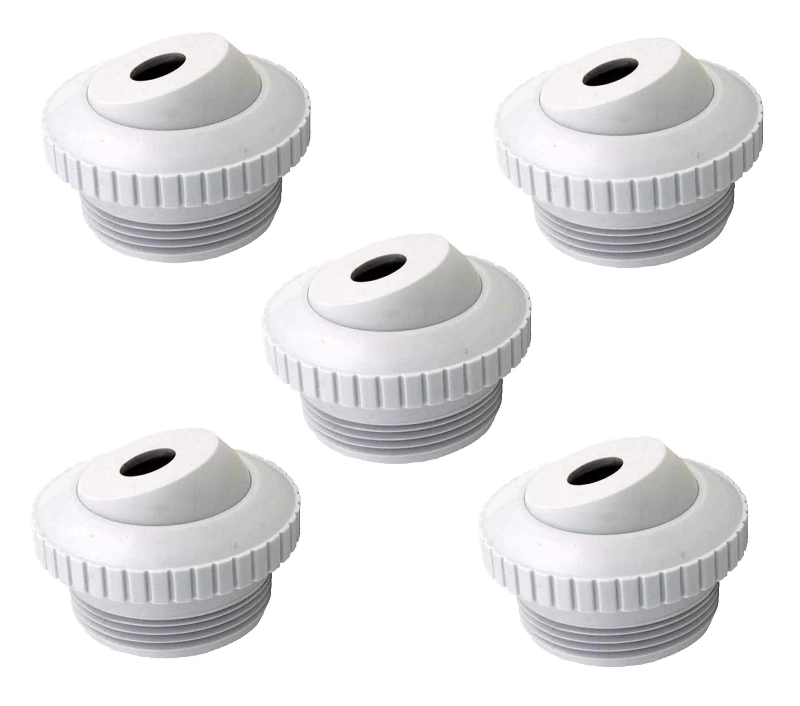 Pool Supply Town Hydrostream return jet front view showing sleek white finish for spa compatibility