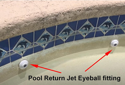Pool Supply Town Hydrostream white finish for spa jets blends with pool decor