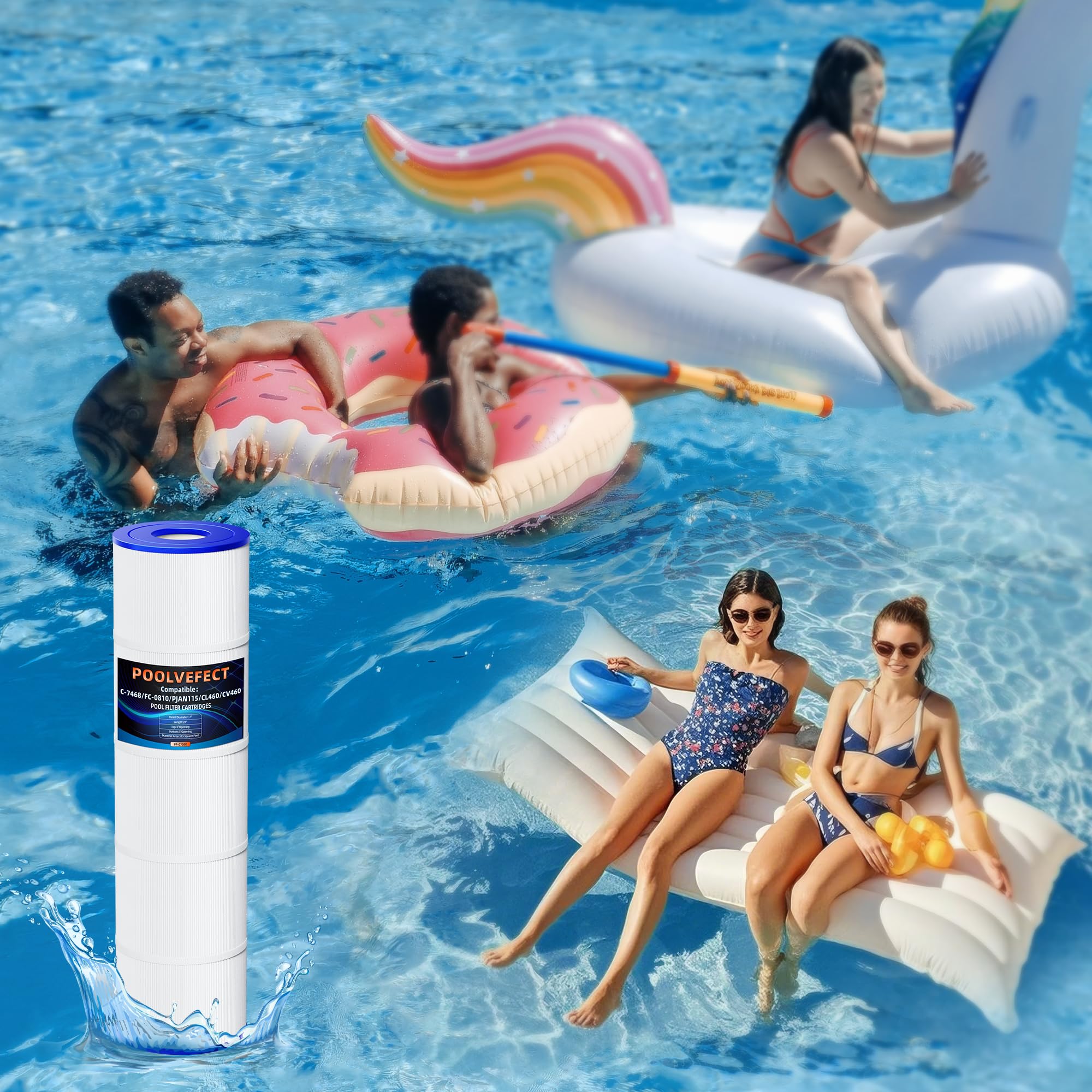 POOLVEFECT PF-07080 for Baleen AK-60432 dependable filter cartridge